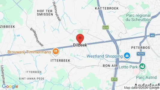 Apartments for rent i Dilbeek - kort over placeringen