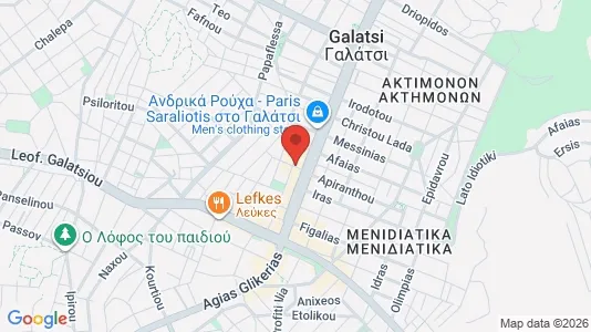 Apartments for rent i Galatsi - kort over placeringen