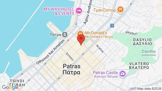 Apartments for rent i Patras - kort over placeringen