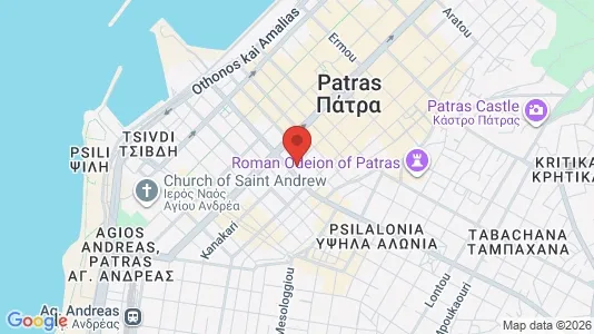 Apartments for rent i Patras - kort over placeringen