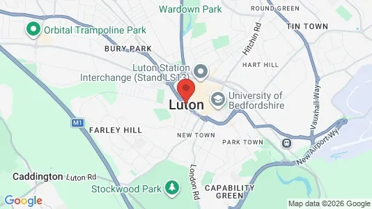 Houses for rent i Luton - Bedfordshire - kort over placeringen