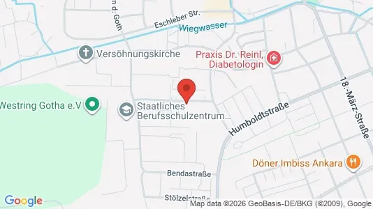 Apartments for rent i Gotha - kort over placeringen