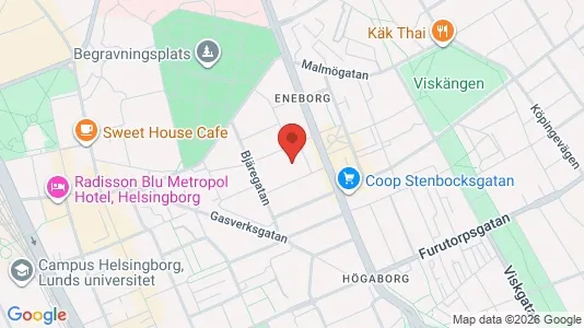 Apartments for rent i Helsingborg - kort over placeringen