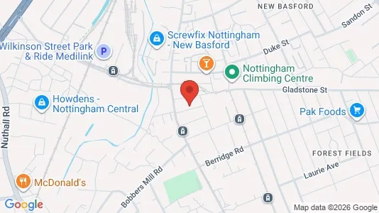 Apartments for rent i Nottingham - Nottinghamshire - kort over placeringen