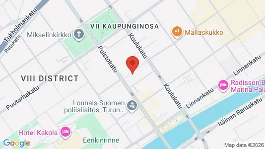 Apartments for rent i Turku - kort over placeringen