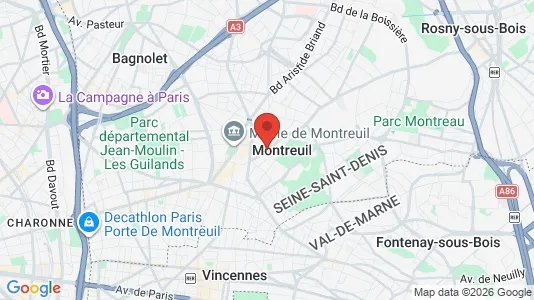 Apartments for rent i Montreuil - kort over placeringen