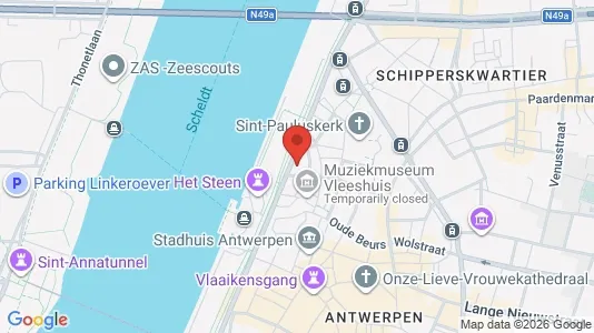 Apartments for rent i Stad Antwerp - kort over placeringen