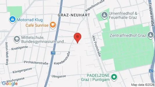 Apartments for rent i Graz - kort over placeringen