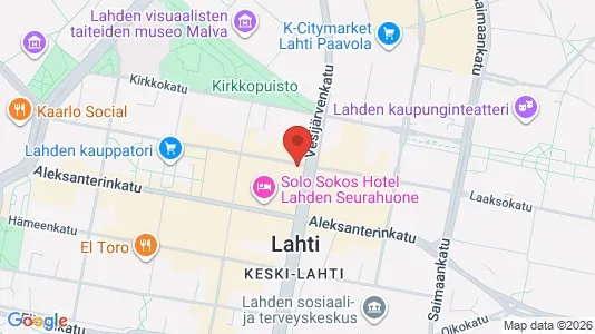 Apartments for rent i Lahti - kort over placeringen