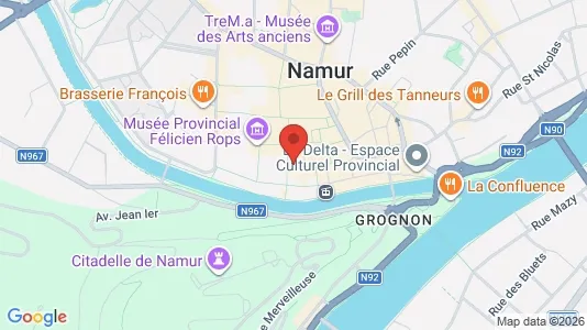 Apartments for rent i Namen - kort over placeringen