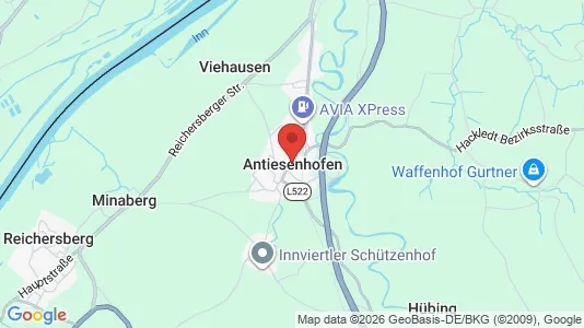 Rooms for rent i Antiesenhofen - kort over placeringen