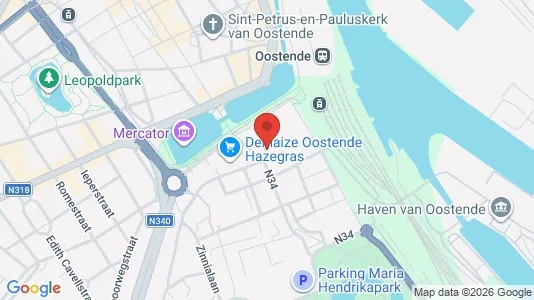 Apartments for rent i Oostende - kort over placeringen