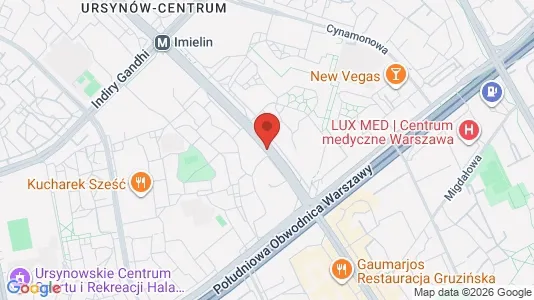 Rooms for rent i Warszawa Ursynów - kort over placeringen
