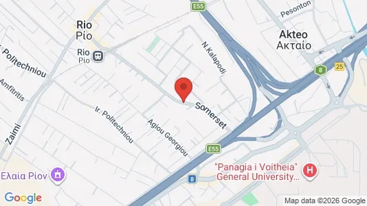 Apartments for rent i Patras - kort over placeringen