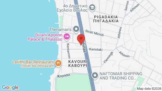 Apartments for rent i Vari-Voula-Vouliagmeni - kort over placeringen