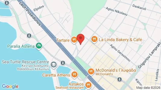 Apartments for rent i Glyfada - kort over placeringen