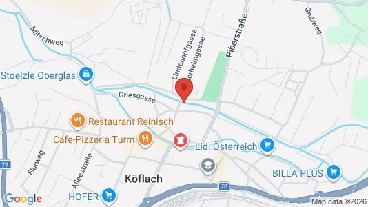 Apartments for rent i Bärnbach - kort over placeringen