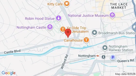 Apartments for rent i Nottingham - Nottinghamshire - kort over placeringen