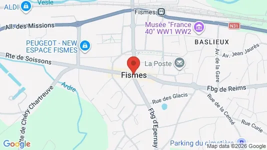 Apartments for rent i Reims - kort over placeringen