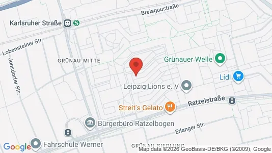 Apartments for rent i Leipzig - kort over placeringen