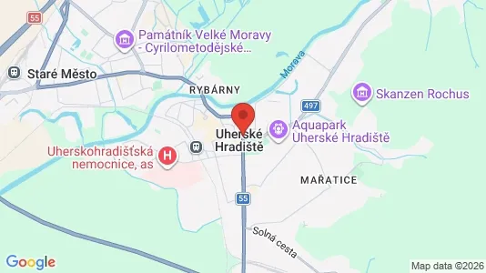 Apartments for rent in Uherské Hradiště - Photo from Google Street View