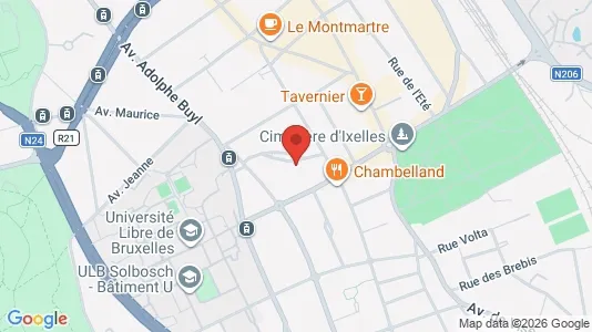 Apartments for rent i Brussels Elsene - kort over placeringen