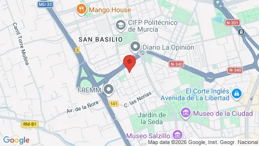 Apartments for rent i Murcia - kort over placeringen