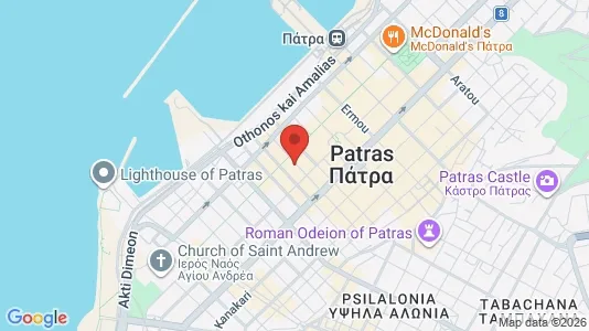 Apartments for rent i Patras - kort over placeringen