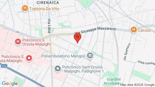 Apartments for rent i Bologna - kort over placeringen