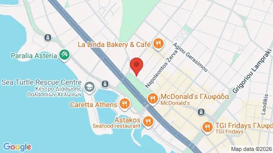 Apartments for rent i Glyfada - kort over placeringen