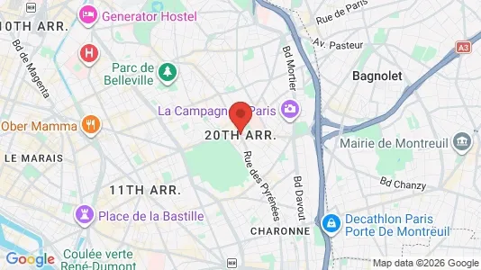 Rooms for rent in Paris 20ème arrondissement - Photo from Google Street View