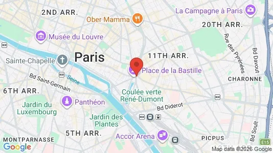 Rooms for rent in Paris 11ème arrondissement - Bastille - Photo from Google Street View