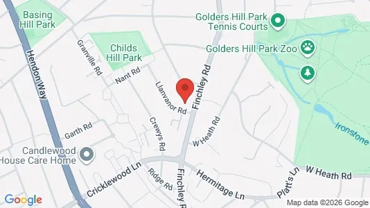 Apartments for rent i London NW11 - kort over placeringen