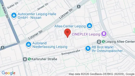 Apartments for rent i Leipzig - kort over placeringen