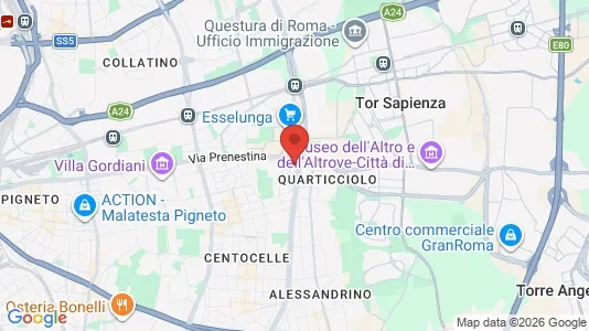 Apartments for rent i Roma Municipio V – Prenestino/Centocelle - kort over placeringen