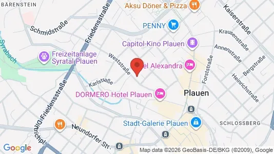 Apartments for rent i Vogtlandkreis - kort over placeringen