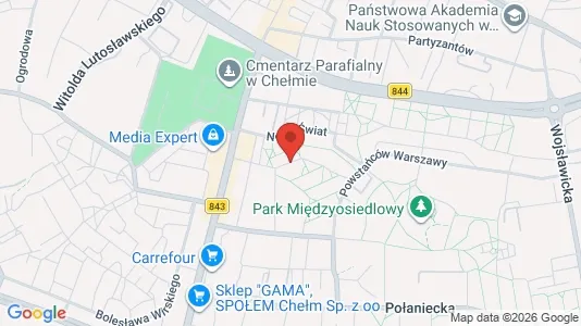 Apartments for rent i Chełm - kort over placeringen