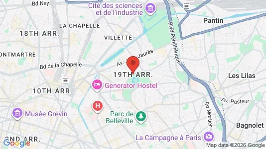 Rooms for rent in Paris 19ème arrondissement - Photo from Google Street View