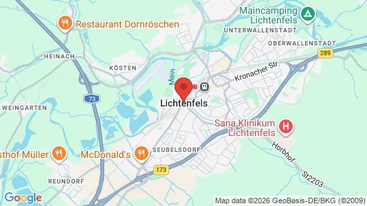 Apartments for rent i Lichtenfels - kort over placeringen