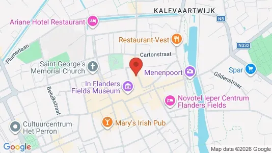 Apartments for rent i Ieper - kort over placeringen