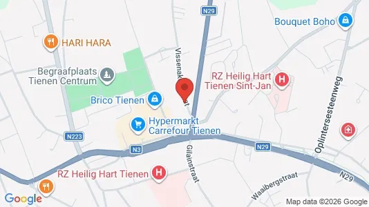Apartments for rent i Tienen - kort over placeringen