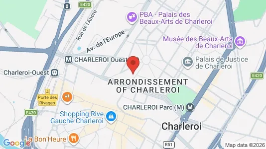 Apartments for rent i Charleroi - kort over placeringen