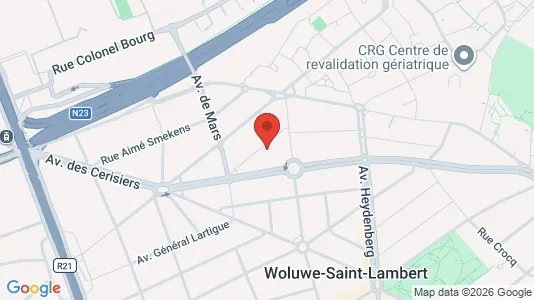 Apartments for rent i Brussels Sint-Lambrechts-Woluwe - kort over placeringen