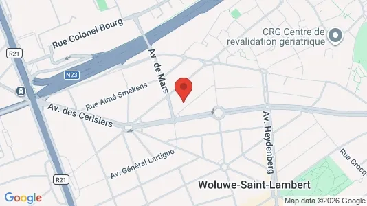 Apartments for rent i Brussels Sint-Lambrechts-Woluwe - kort over placeringen