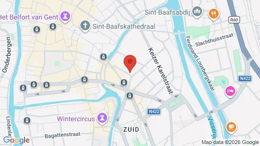 Apartments for rent i Stad Gent - kort over placeringen