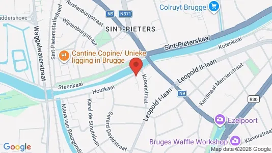 Apartments for rent i Brugge - kort over placeringen