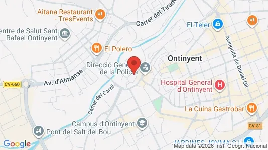 Apartments for rent i Ontinyent - kort over placeringen