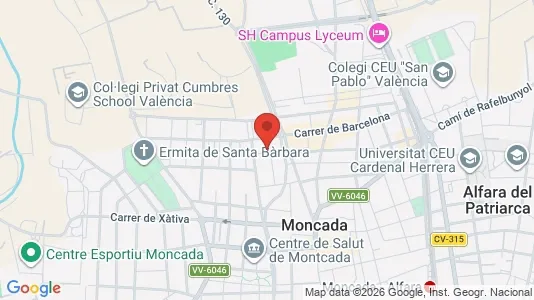 Rooms for rent i Moncada - kort over placeringen