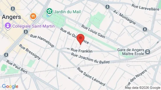 Apartments for rent i Angers - kort over placeringen
