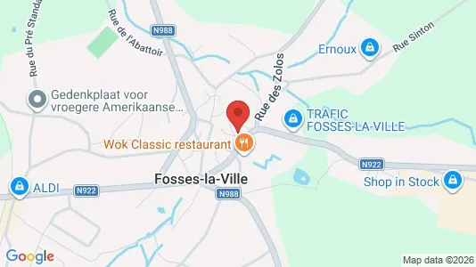 Apartments for rent i Fosses-la-Ville - kort over placeringen